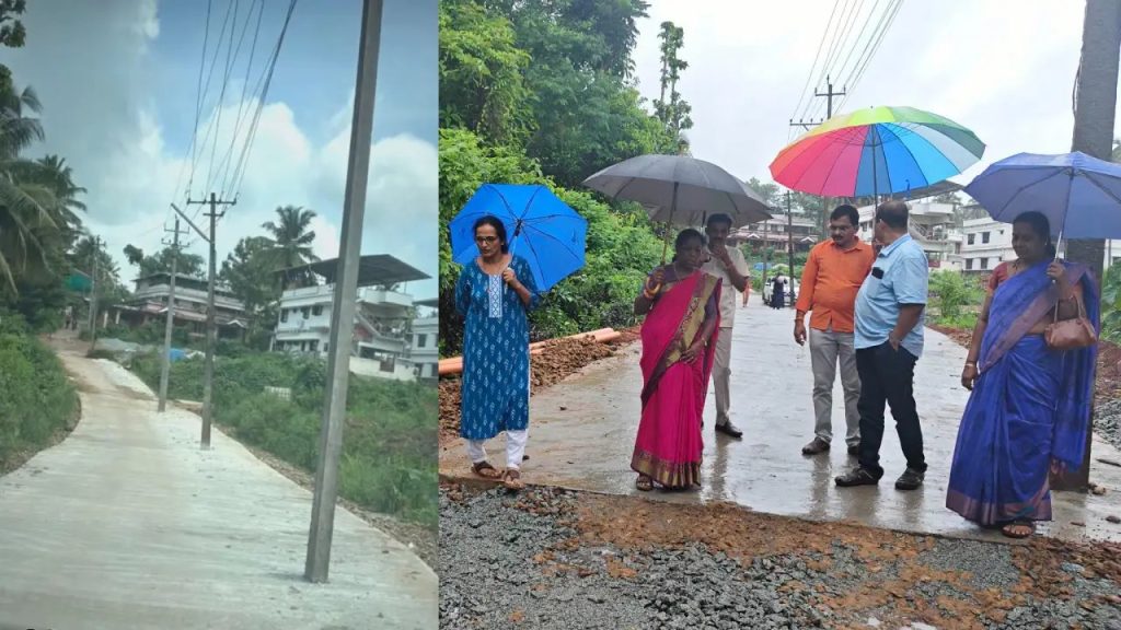 ಸುಳ್ಯ: ರಸ್ತೆ ಮಧ್ಯದಲ್ಲೇ ವಿದ್ಯುತ್ ಕಂಬ ಉಳಿಸಿ ಕಾಂಕ್ರೀಟ್ ಕಾಮಗಾರಿ