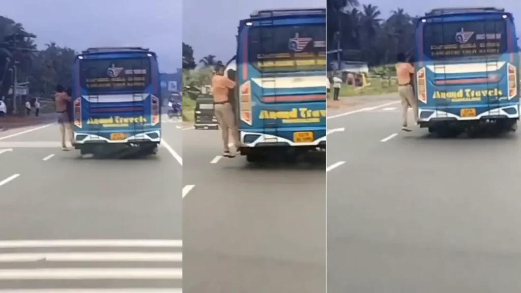 ಬಸ್ ಫುಟ್ಬೋರ್ಡ್ನಲ್ಲಿ ನೇತಾಡಿದ ವಿದ್ಯಾರ್ಥಿಗಳು; ‘ಆನಂದ್’ ಬಸ್ ಚಾಲಕ-ನಿರ್ವಾಹಕನ ವಿರುದ್ಧ ಕೇಸ್