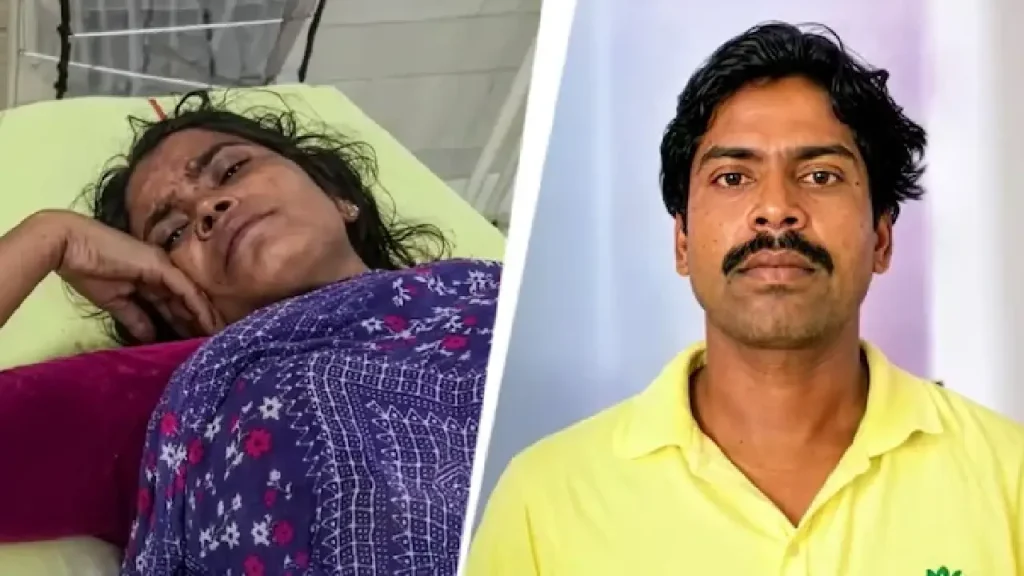 ಚಾಕುವಿನಿಂದ ಪತಿಗೆ ಇರಿತ, ಹೊಟ್ಟೆ ಸೀಳಿ ಕರುಳು ಹೊರತೆಗೆದ ಪತ್ನಿ; ಟೆರೇಸ್ನಿಂದ ಹಾರಿ ತಪ್ಪಿಸಿಕೊಳ್ಳಲು ಯತ್ನ